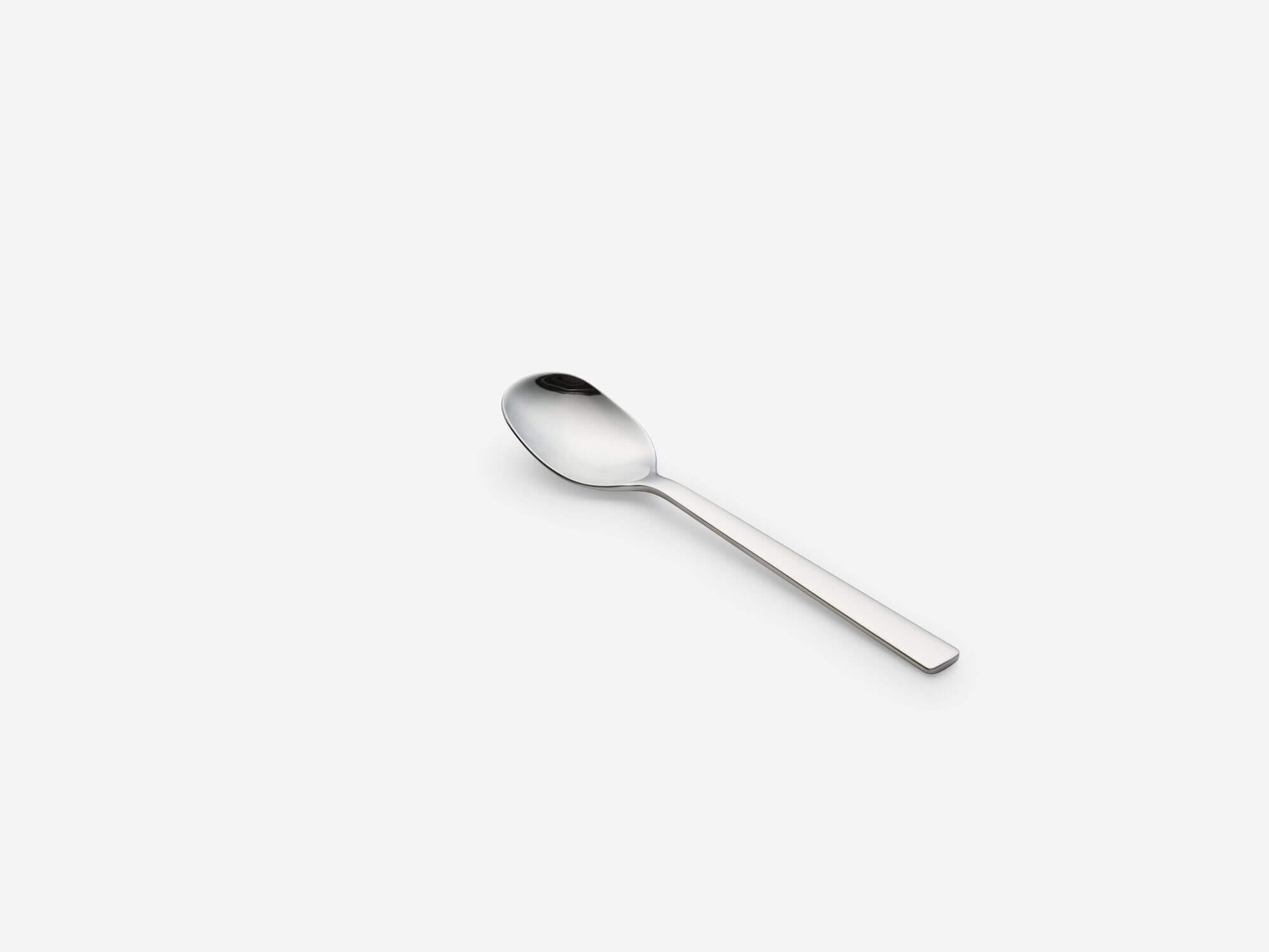 Top view of stainless steel small spoon